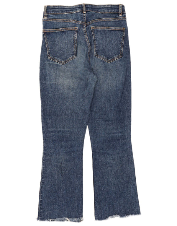 Zara Womens Crop Bootcut Jeans EU 38 Small W28 L25 Blue