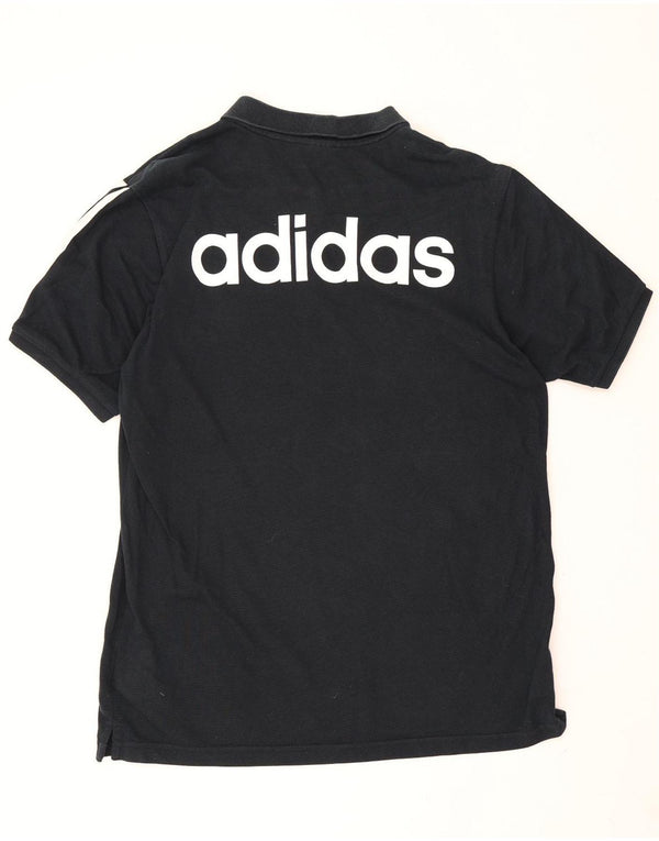 Ανδρικό πουκάμισο Adidas Climalite Graphic Polo, μεγάλο μαύρο βαμβακερό