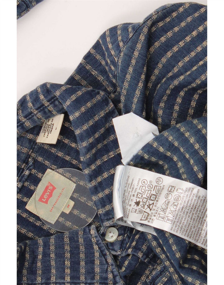 Ανδρικό πουκάμισο Levi's Medium Navy Blue ριγέ βαμβακερό