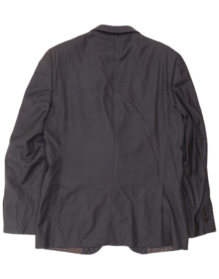 MASSIMO DUTTI Ανδρικό σακάκι μπλέιζερ με 2 κουμπιά EU 52 Large Navy Blue Wool