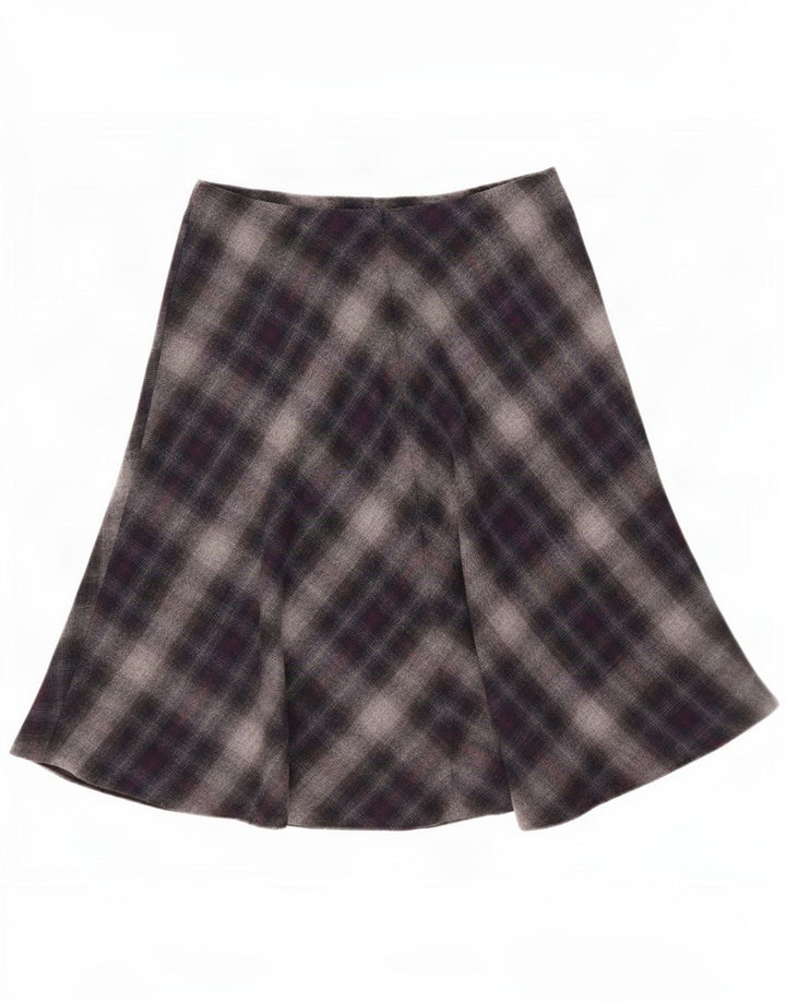 Marks & Spencer Γυναικεία φούστα UK 12 Medium W30 Grey Plaid Polyester