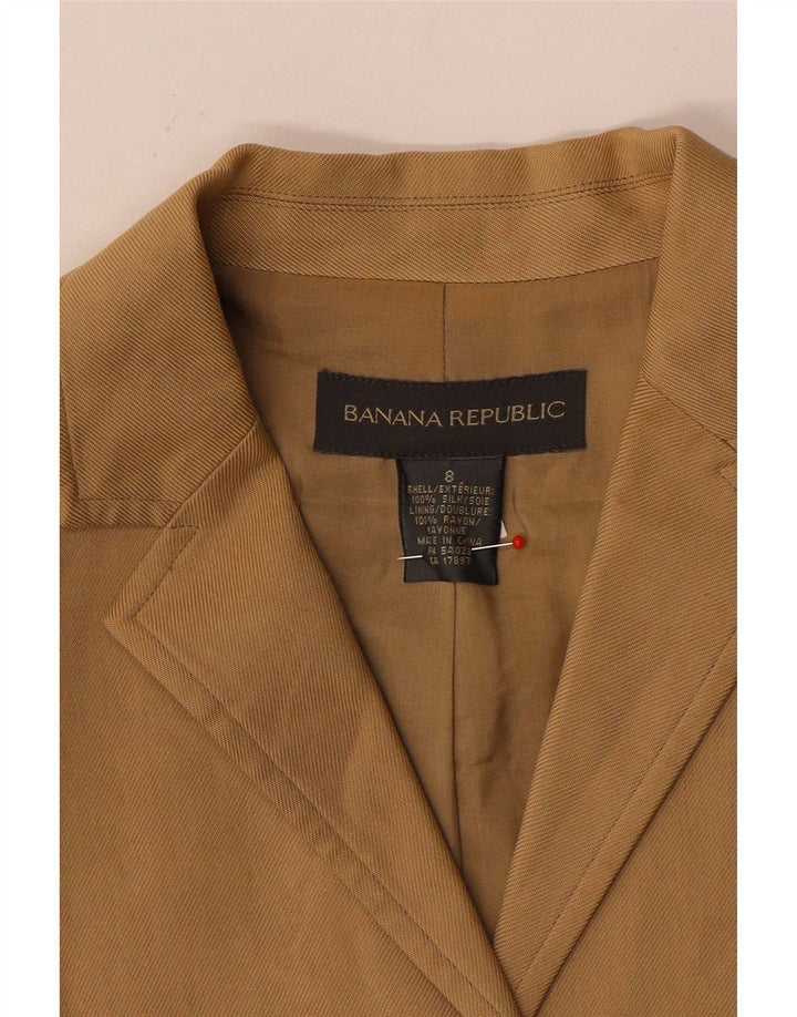 Banana Republic Γυναικείο σακάκι 3 κουμπιών UK 8 Small Beige Silk