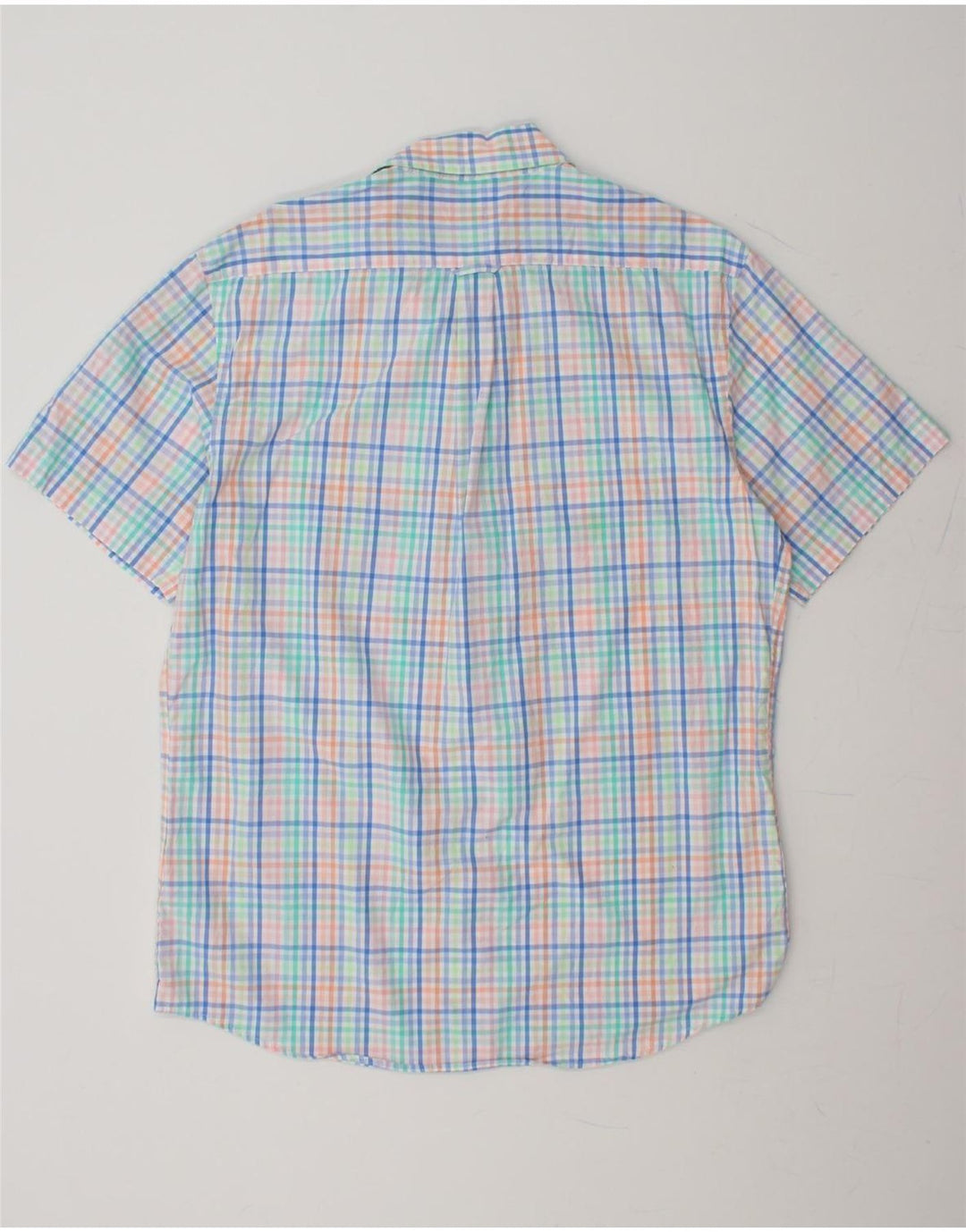 IZOD Mens Short Sleeve Shirt Large Multicoloured Check Cotton Vintage Izod and Second-Hand Izod from Messina Hembry 