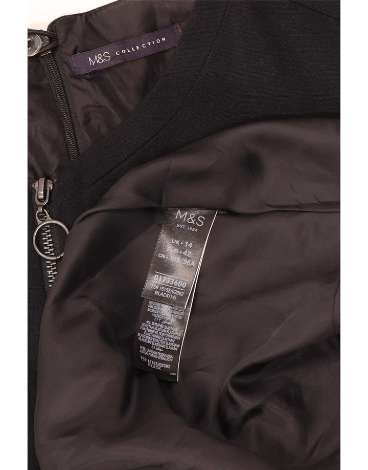 Γυναικείο φόρεμα με θήκη Marks & Spencer UK 14 Medium Black Polyester