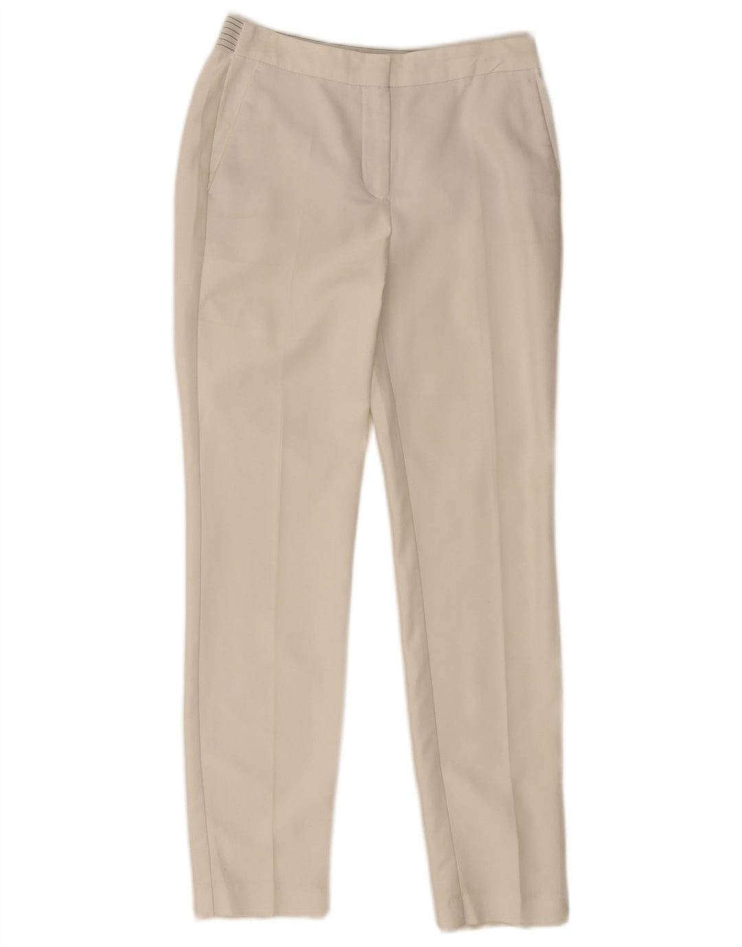 ZARA Γυναικείο Slim παντελόνι Chino Small W26 L28 Λευκό Πολυεστέρας