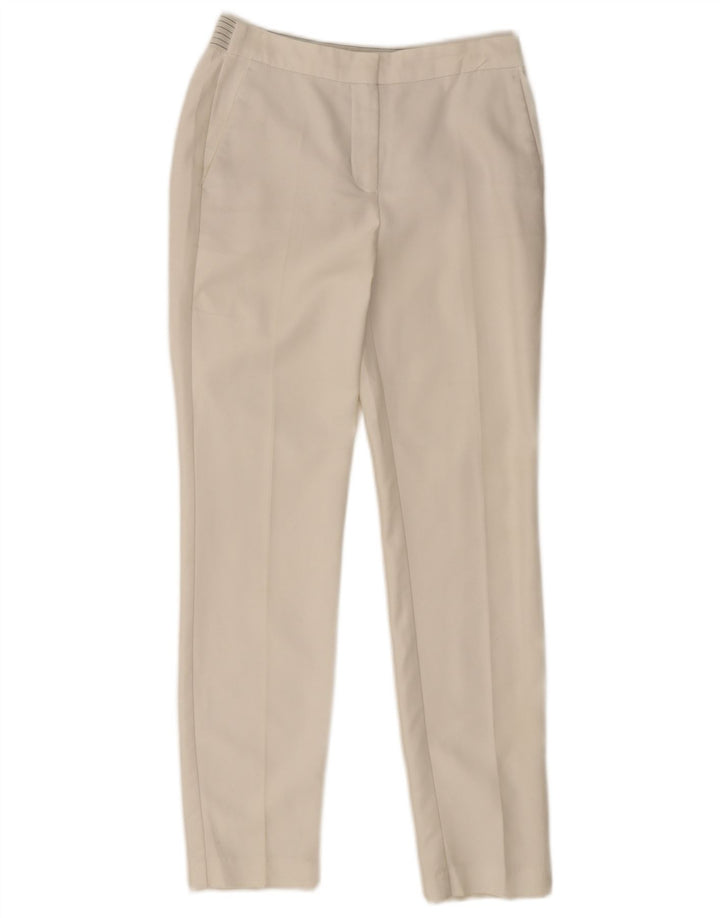 ZARA Γυναικείο Slim παντελόνι Chino Small W26 L28 Λευκό Πολυεστέρας