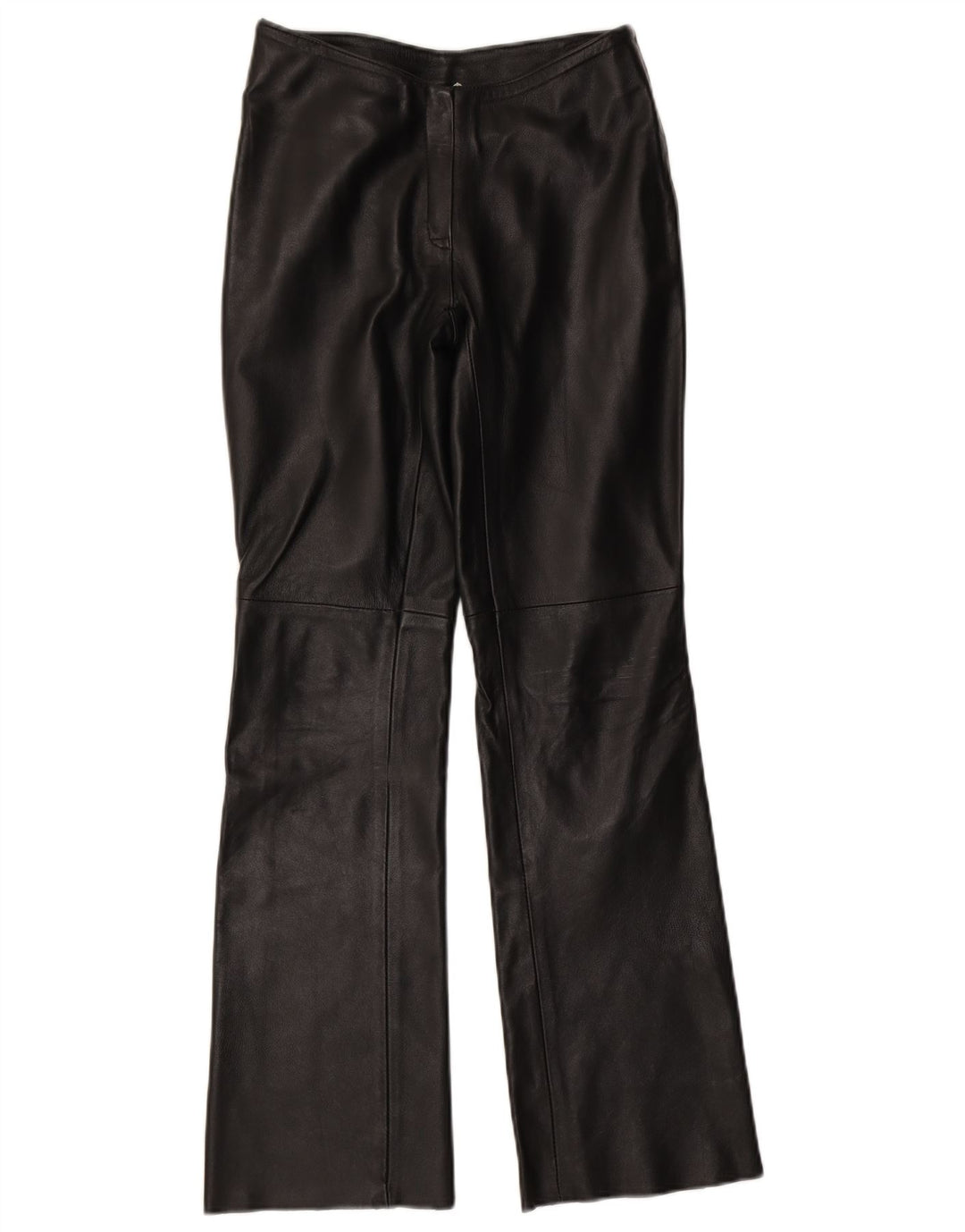 VINTAGE Γυναικείο Δερμάτινο Παντελόνι UK 10 Small W27 L31 Μαύρο