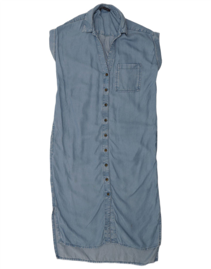 Marks & Spencer Γυναικείο κοντομάνικο φόρεμα UK 8 Small Blue