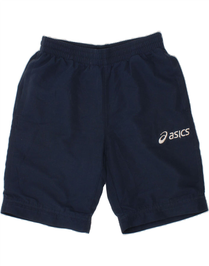 ASICS Boys Sport Shorts 9-10 Years Navy Blue Polyester Vintage Asics and Second-Hand Asics from Messina Hembry 