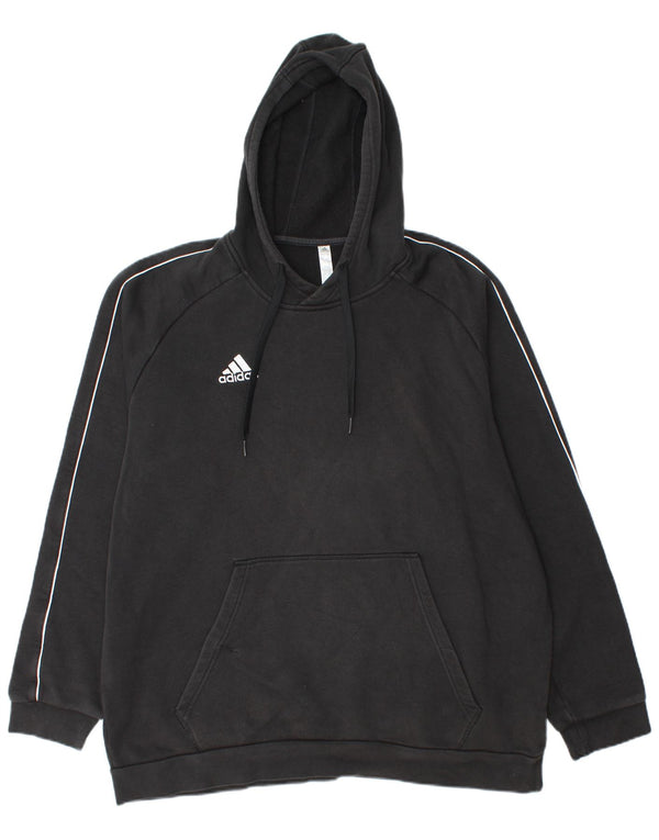 ADIDAS Mens Hoodie Jumper 2XL Black Cotton