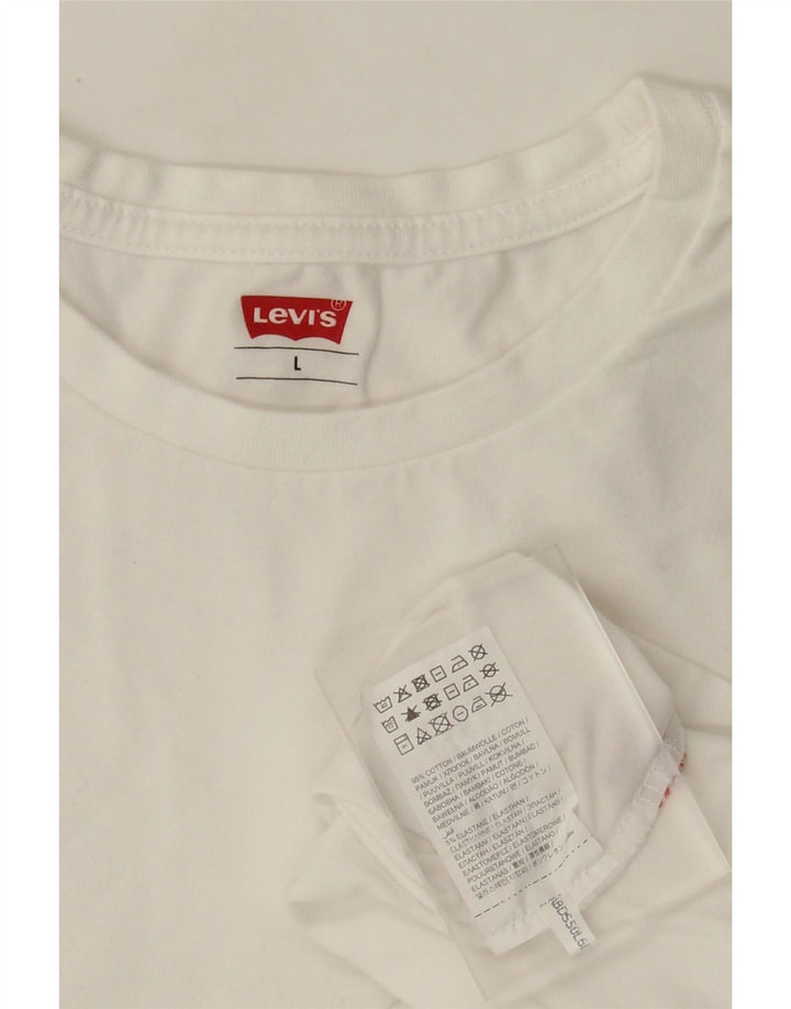 Ανδρικό T-Shirt Levi's Top μεγάλο λευκό βαμβακερό