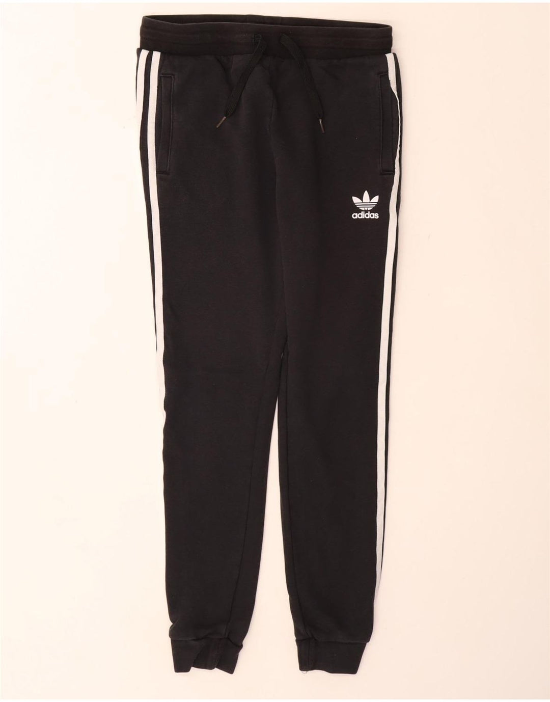ADIDAS Κορίτσια αθλητική φόρμα παντελόνι Joggers 12-13 ετών μαύρο βαμβακερό