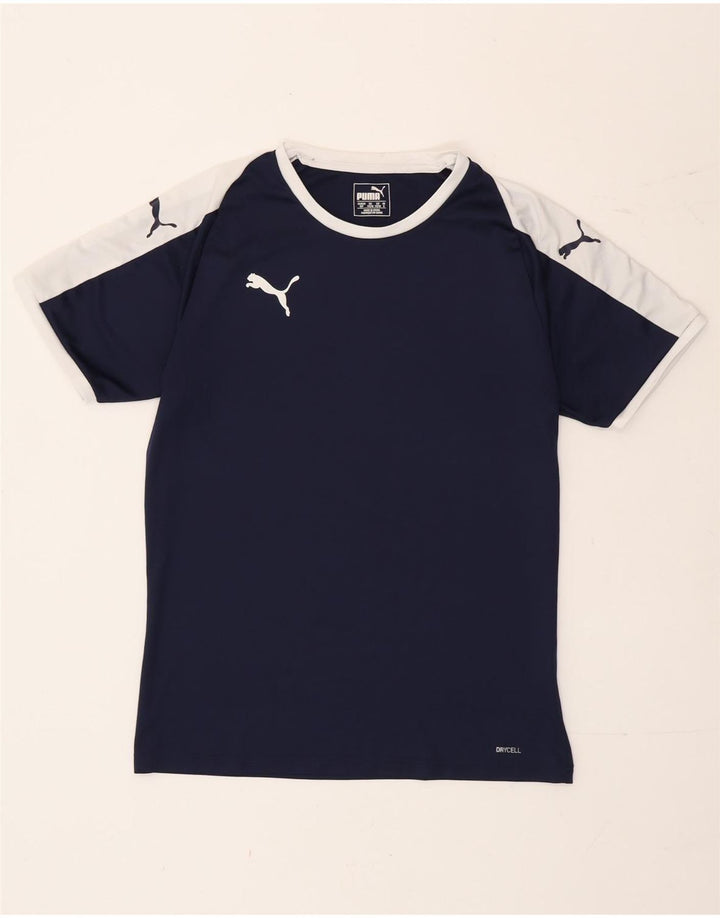 Ανδρικό T-Shirt Puma Top Small Navy Blue Colourblock