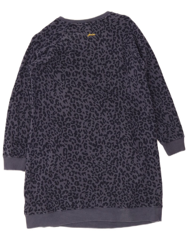 Γυναικείο μακρυμάνικο φόρεμα Joules UK 12 Medium Navy Blue Animal print