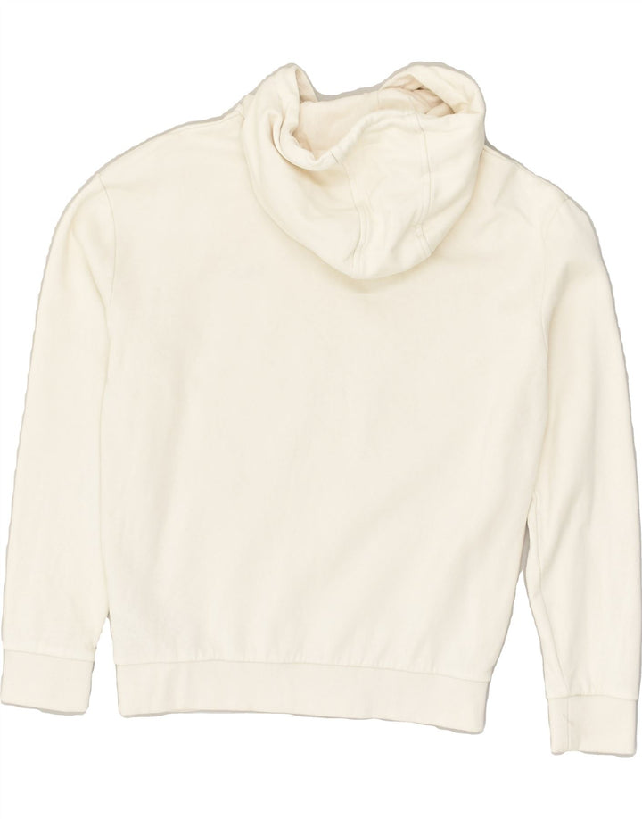 FILA Womens Hoodie Jumper UK 4 XS Off White Cotton | Vintage Fila | Thrift | Second-Hand Fila | Used Clothing | Messina Hembry 