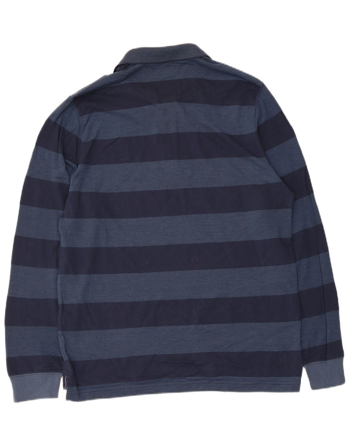 Massimo Dutti Ανδρικό μακρυμάνικο πουκάμισο polo μεγάλο μπλε ναυτικό ριγέ