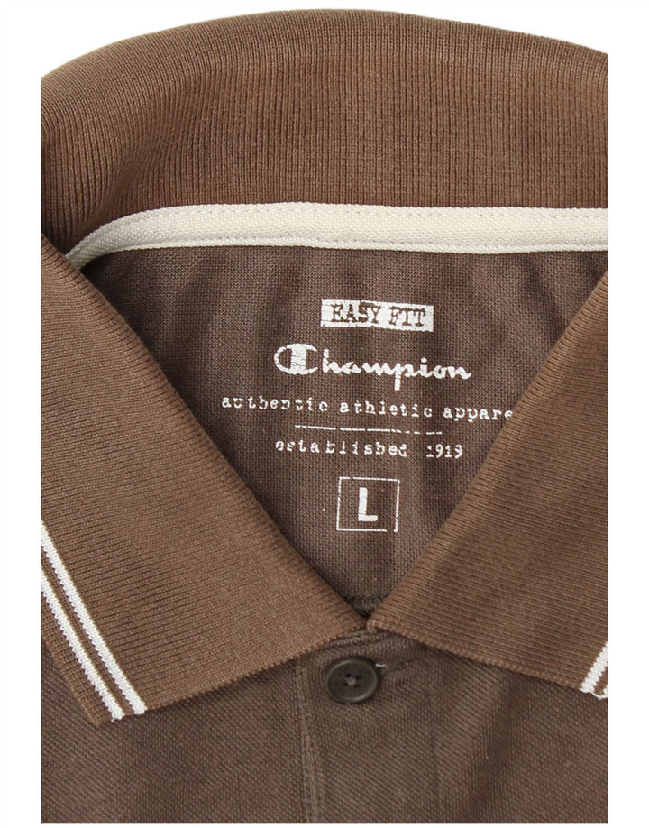 Champion Ανδρικό πουκάμισο Polo Easy Fit μεγάλο καφέ