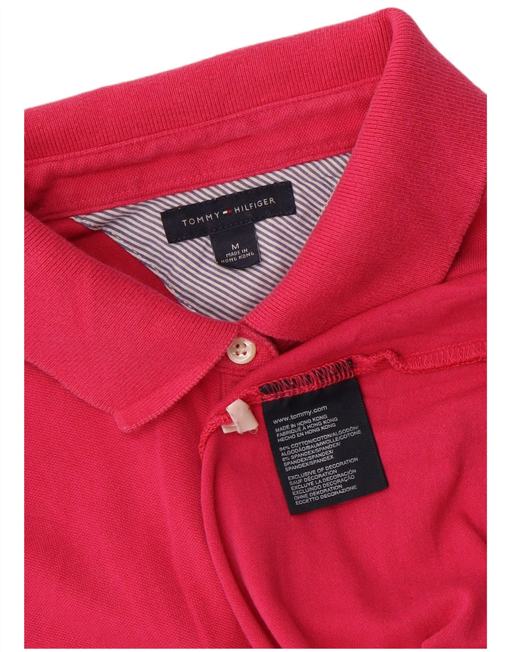 Tommy Hilfiger Γυναικείο Πόλο Μπλουζάκι UK 12 Μεσαίο Ροζ Βαμβακερό