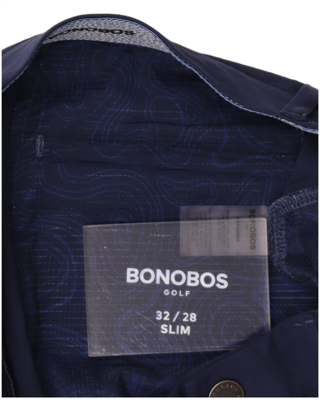 Ανδρικό παντελόνι Chino BONOBOS Slim Fit W32 L28 Navy Blue Polyester