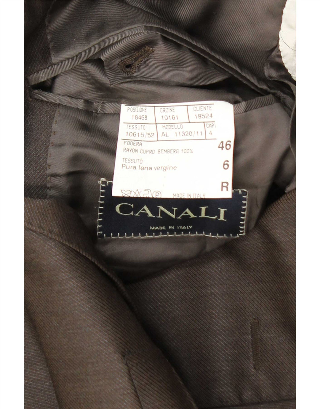Canali Ανδρικό σακάκι 3 κουμπιών σακάκι IT 46 Μαλλί καφέ
