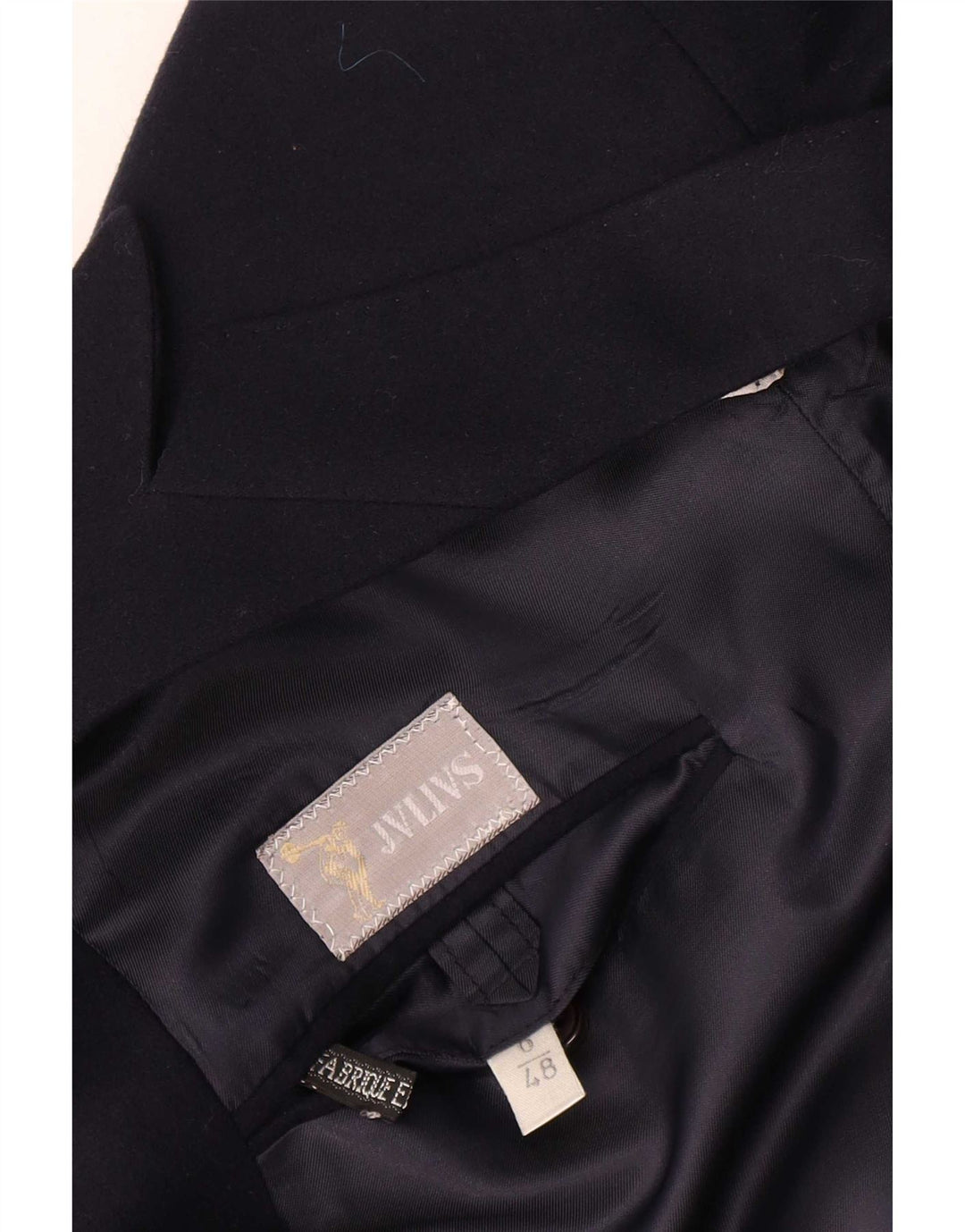 Jvlivs Ανδρικό μπουφάν Blazer με διπλό στήθος IT 48 Medium Navy Blue Wool