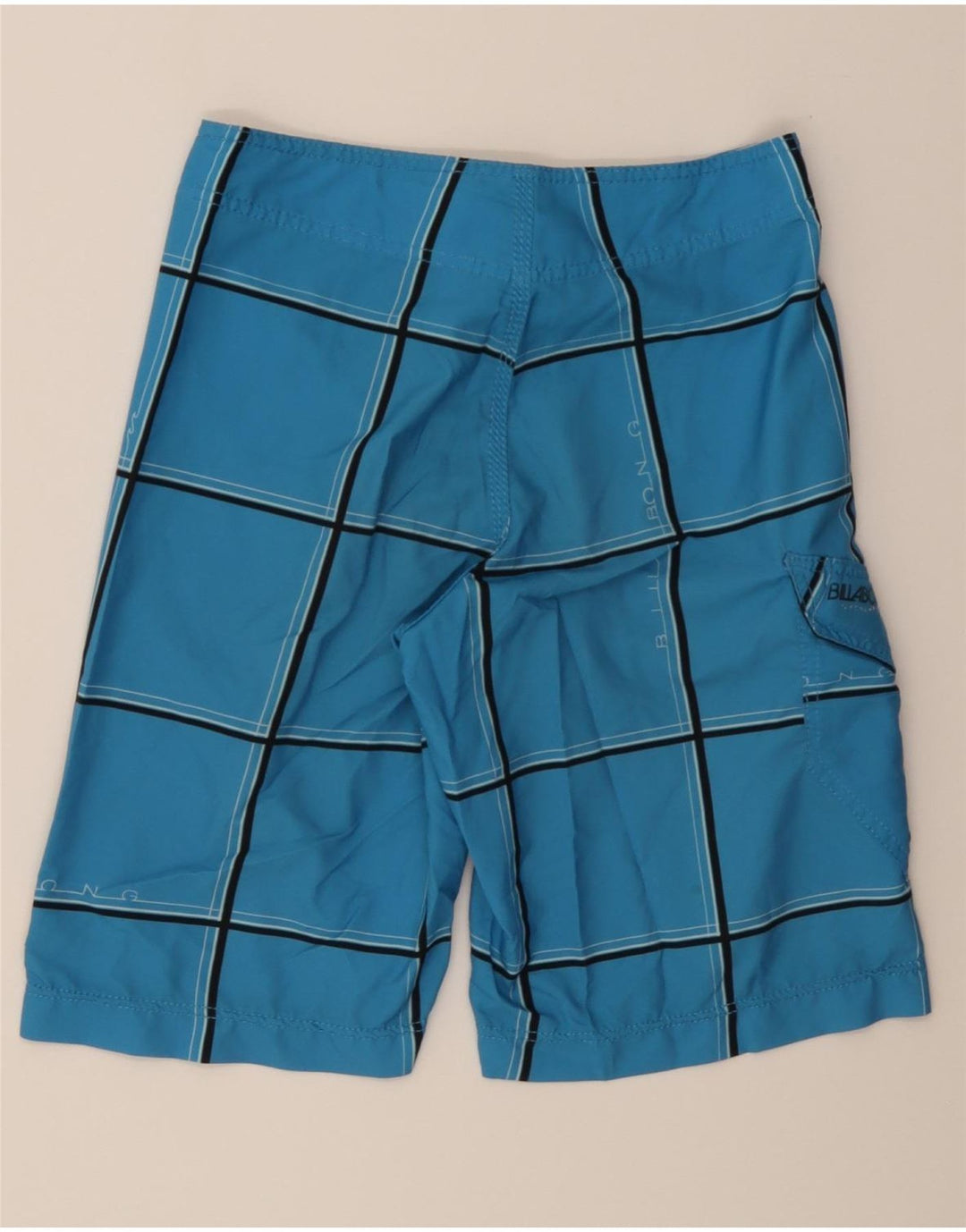 BILLABONG Mens Swimming Shorts Small  Blue Check Polyester Vintage Billabong and Second-Hand Billabong from Messina Hembry 