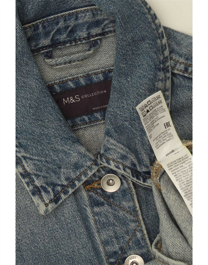 Marks & Spencer Γυναικείο Τζιν Μπουφάν UK 10 Small Blue Cotton