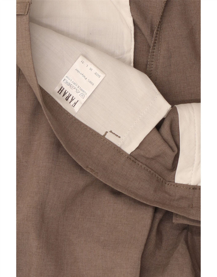 Ανδρικό ίσιο casual παντελόνι FARAH W36 L31 Καφέ Πολυεστέρας