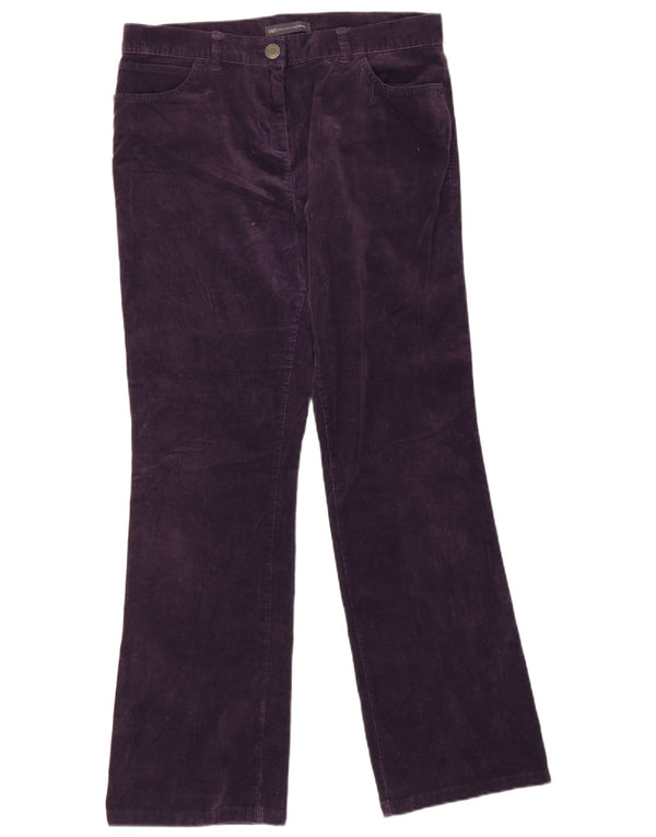 Marks & Spencer Γυναικείο ψηλόμεσο κοτλέ παντελόνι UK 14 Large W34 L29 Pur