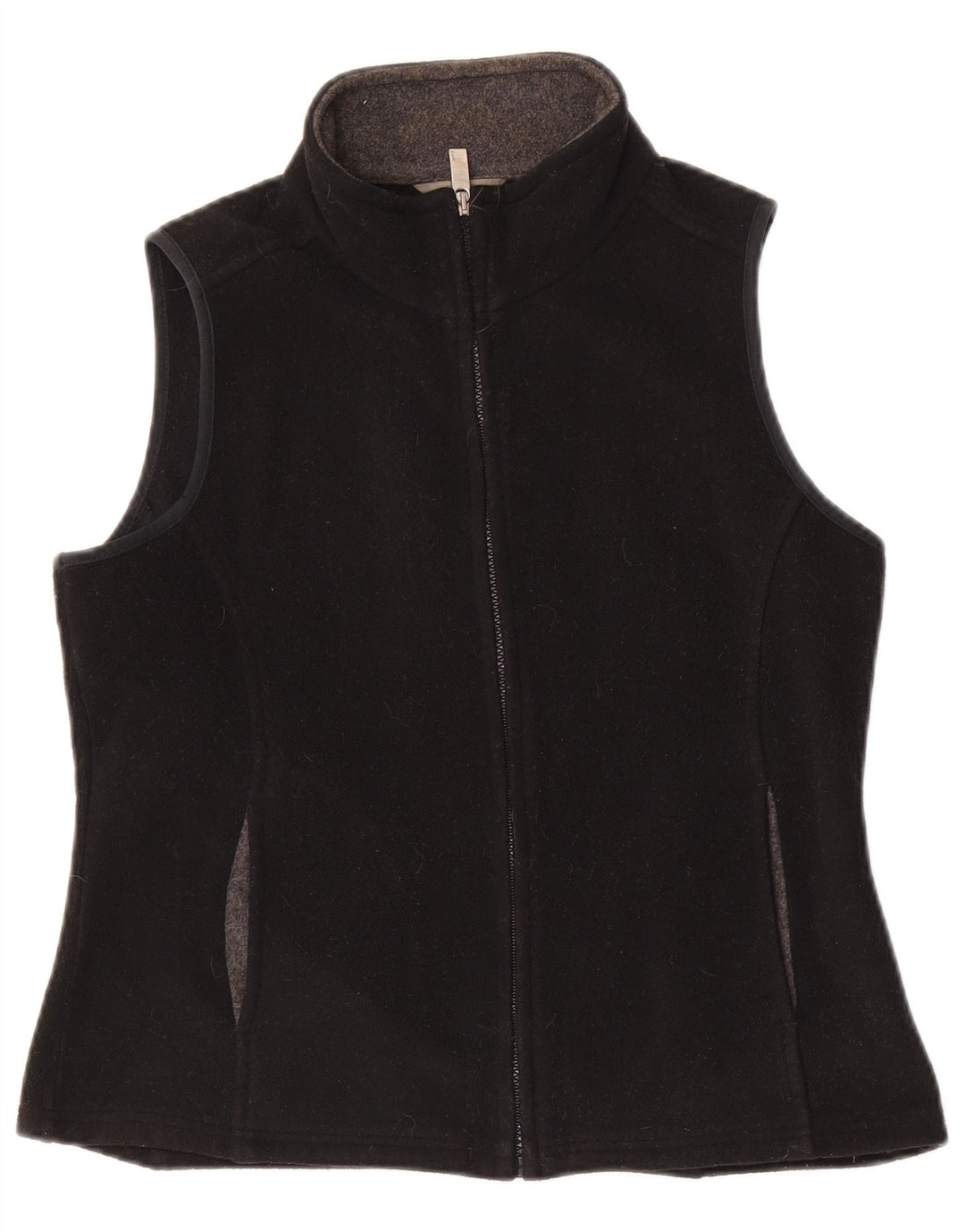 Marks & Spencer Γυναικεία Fleece Gilet UK 10 Small Black Polyester