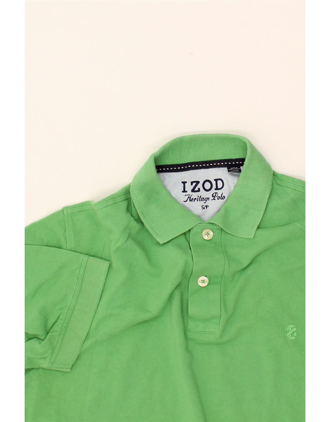 IZOD Mens Polo Shirt Small Green Cotton Vintage Izod and Second-Hand Izod from Messina Hembry 