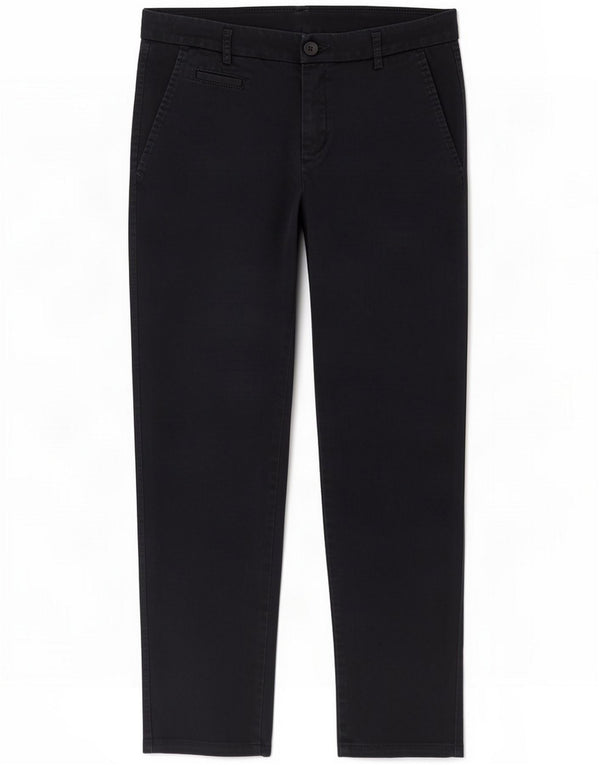 Benetton Γυναικείο κωνικό παντελόνι Chino UK 10 Small W27 L25 Navy Blue Cotton