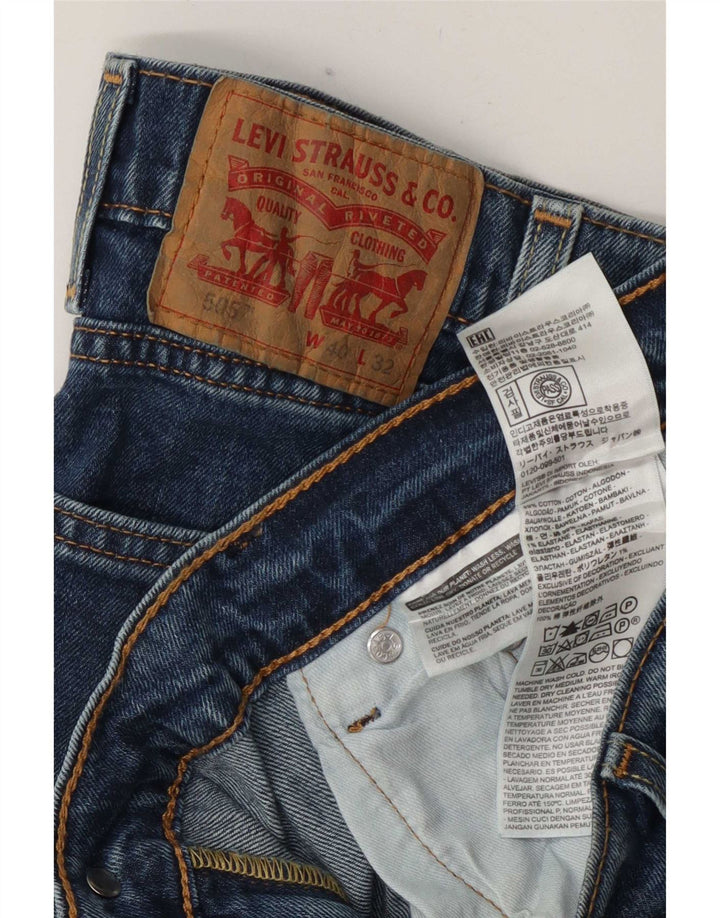 Levi's Mens 505 Straight Jeans W40 L32 Μπλε Βαμβακερό