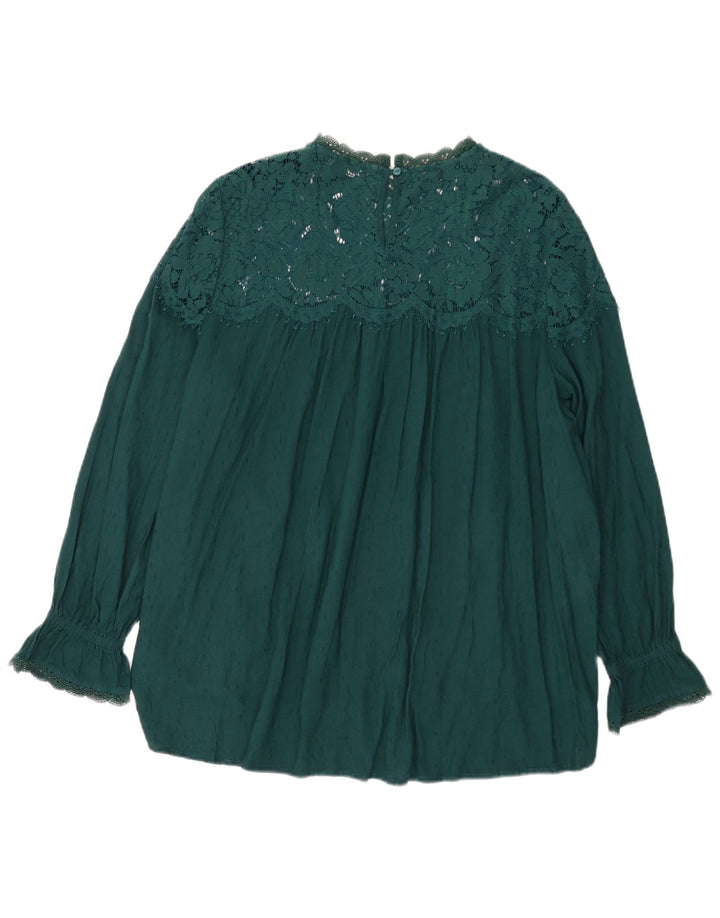 Marks & Spencer Γυναικεία Μπλούζα Τοπ UK 22 3XL Πράσινη βισκόζη