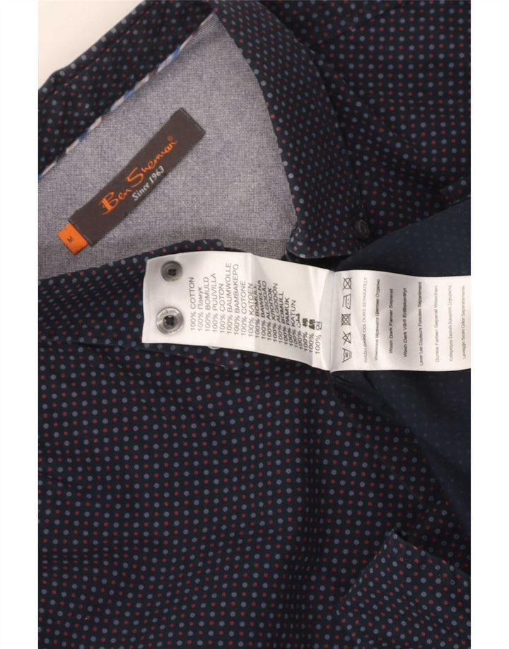 Ανδρικό πουκάμισο Ben Sherman Βαμβακερό μεσαίο ναυτικό μπλε με στίγματα