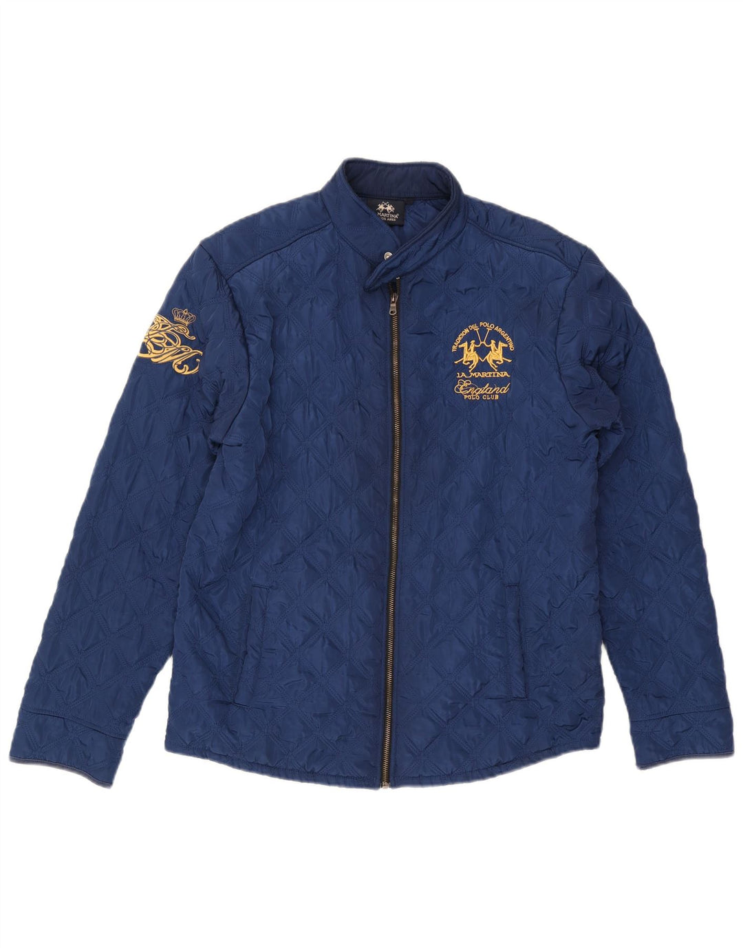 LA MARTINA Γυναικείο γραφικό καπιτονέ μπουφάν UK 20 2XL Navy Blue