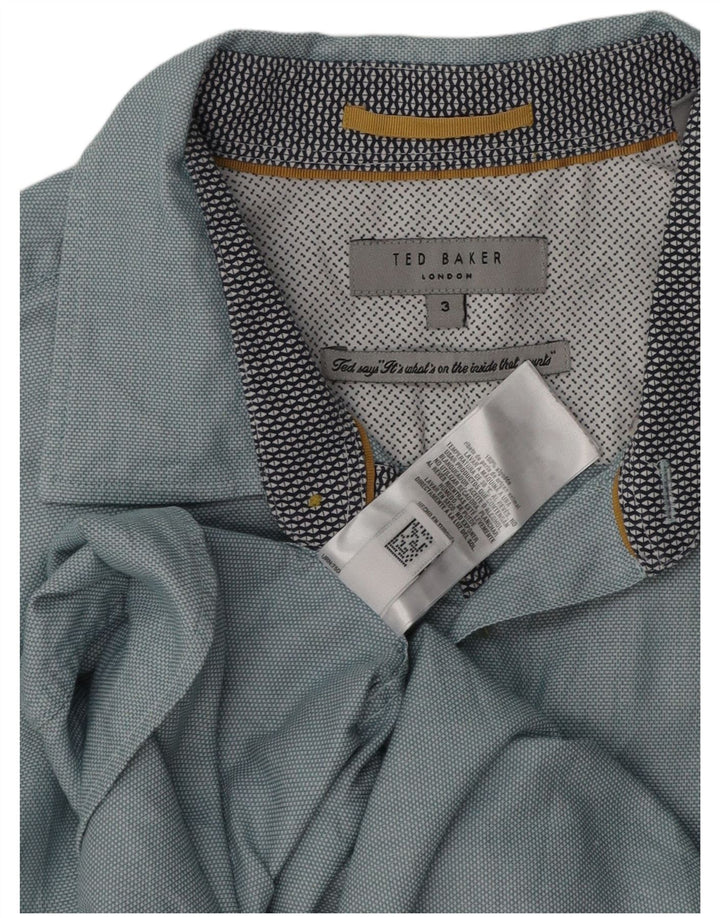 Ανδρικό πουκάμισο Ted Baker, νούμερο 3, μεσαίο μπλε βαμβακερό