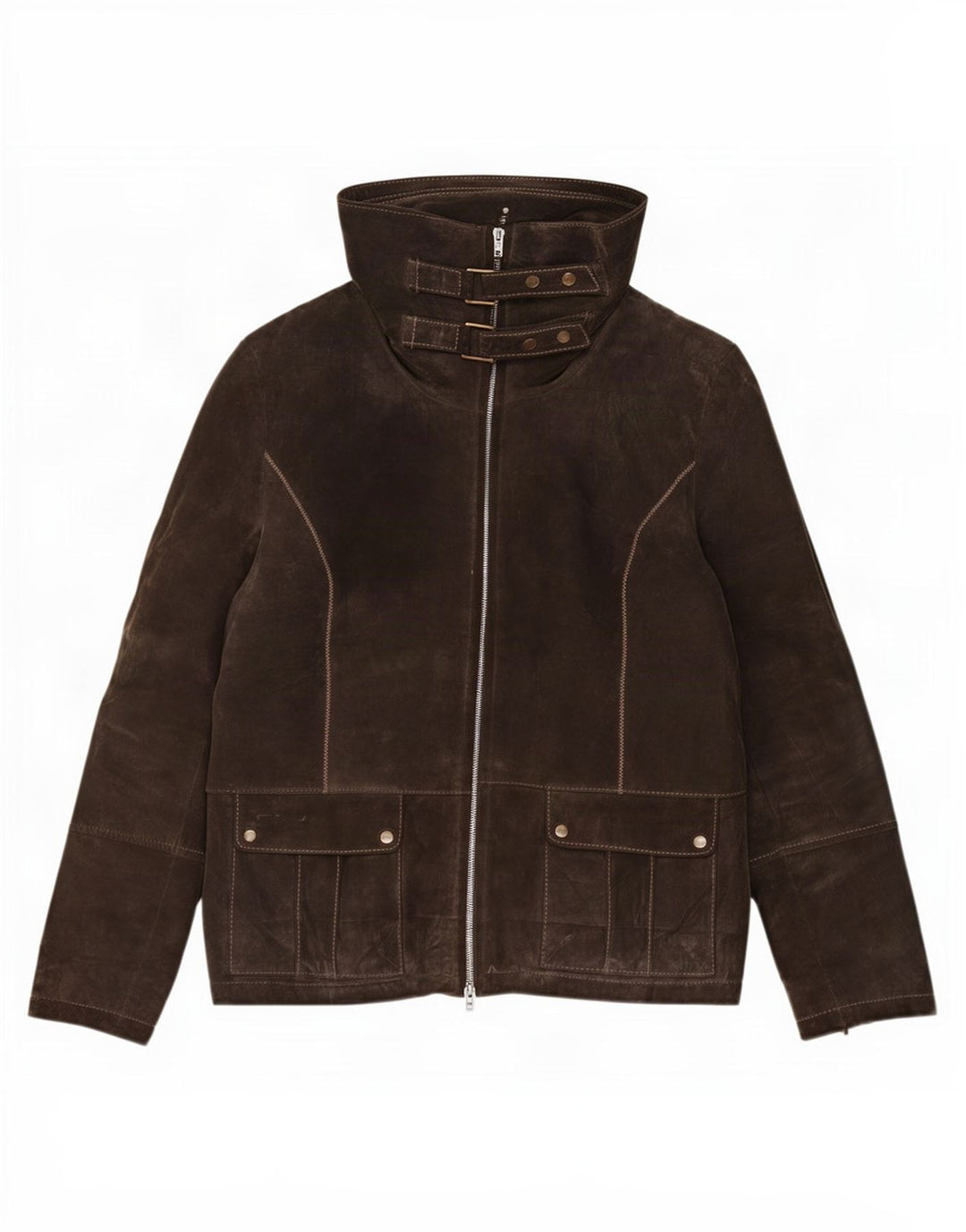 Γυναικείο Suede Jacket Oviesse IT 46 Large Brown Δερμάτινο