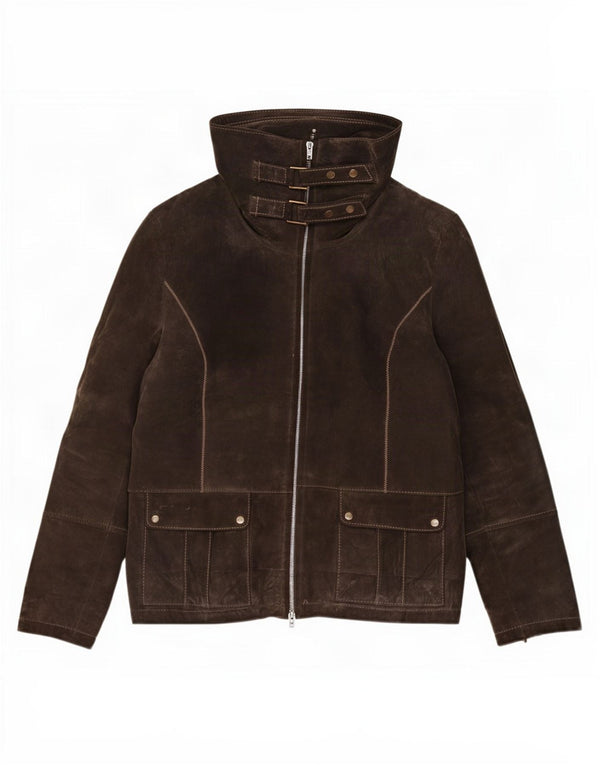 Γυναικείο Suede Jacket Oviesse IT 46 Large Brown Δερμάτινο