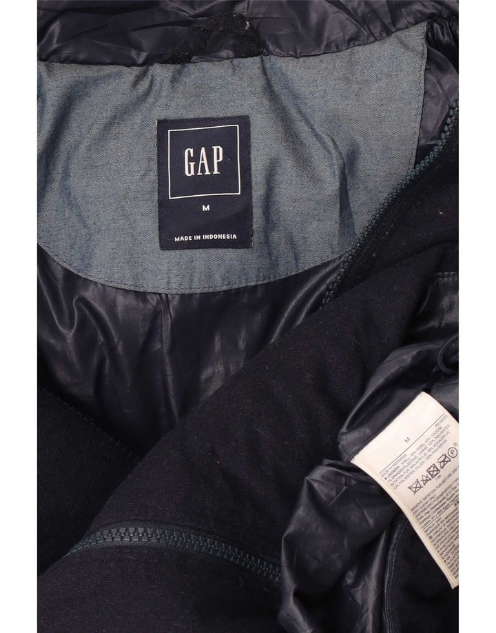 Gap Γυναικείο μπουφάν με κουκούλα UK 14 Medium Navy Blue Wool