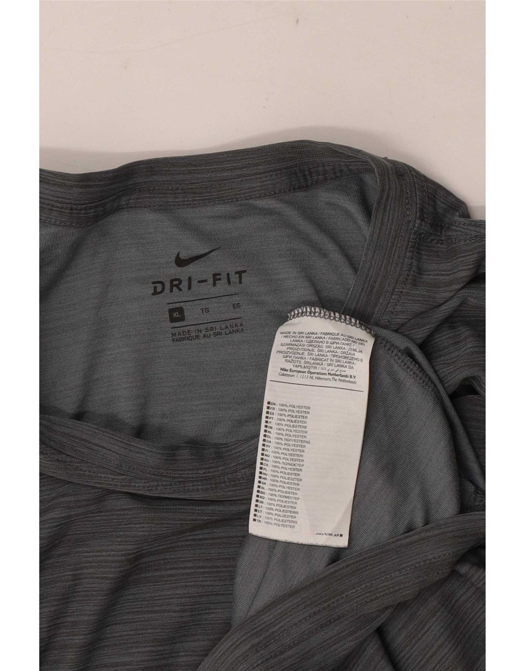 Ανδρικό T-Shirt Nike Dri Fit Top XL με γκρι φλύκταινες πολυεστέρα