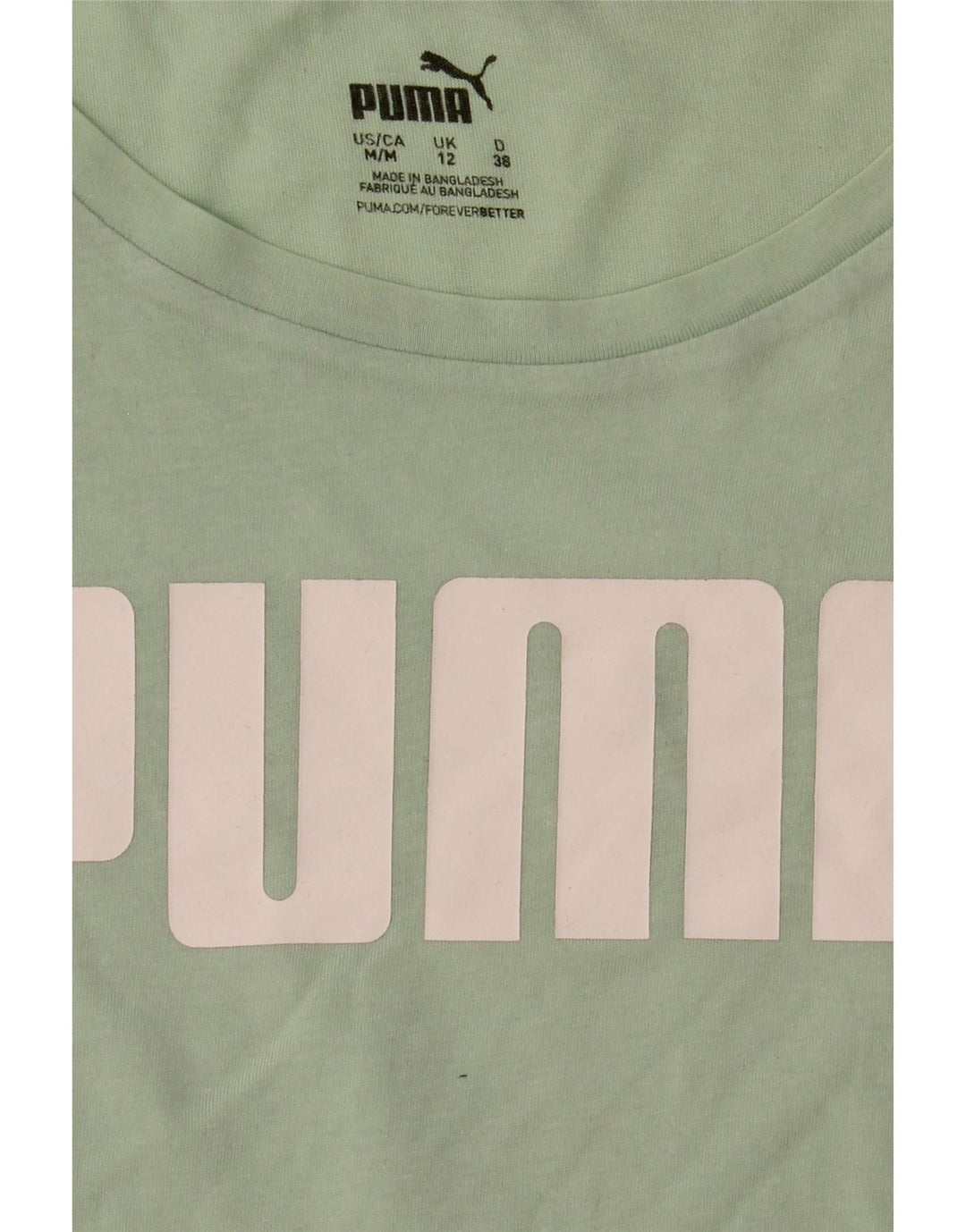 Γυναικείο γραφικό μπλουζάκι Puma Top UK 12 Medium Green