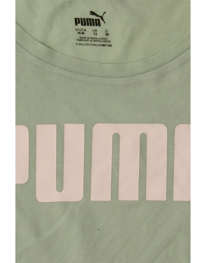 Γυναικείο γραφικό μπλουζάκι Puma Top UK 12 Medium Green