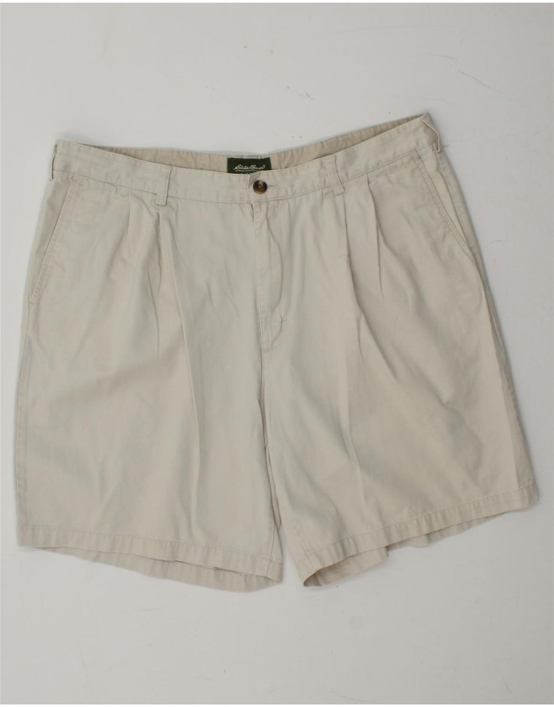 EDDIE BAUER Ανδρικό σορτς Chino με καρφίτσες W40 XL Λευκό βαμβακερό