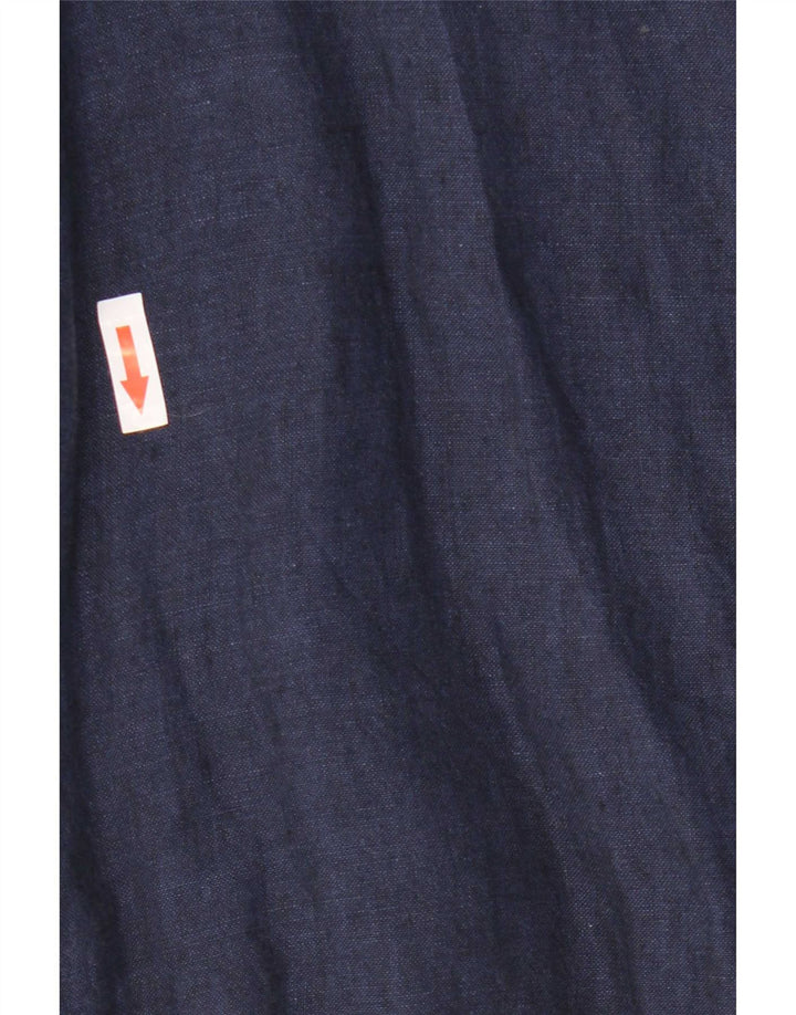 Lands End γυναικείο πουκάμισο UK 14 Large Navy Blue