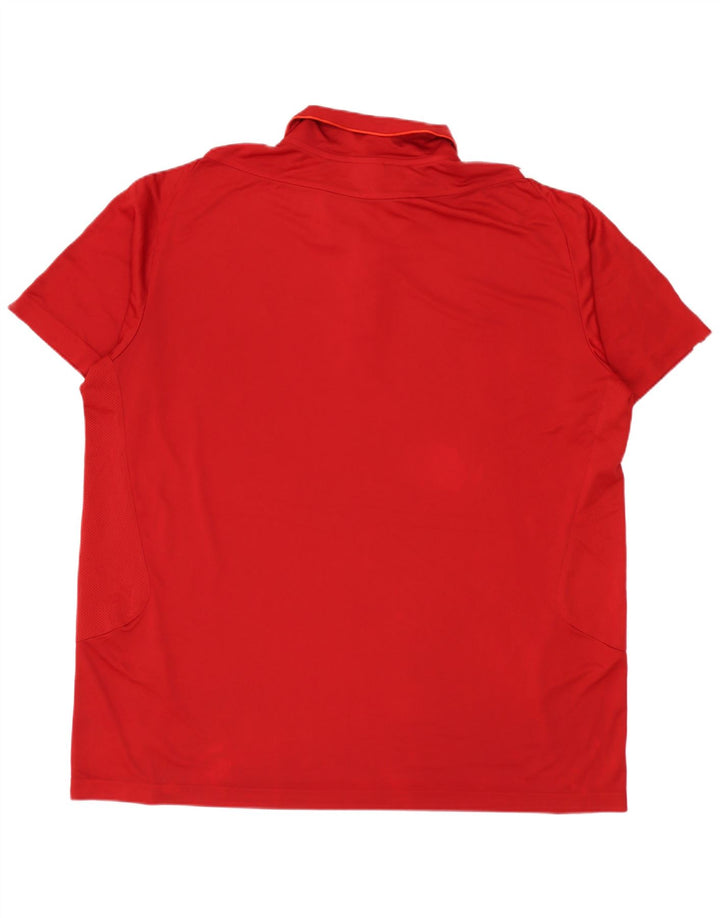 Ανδρικό μπλουζάκι Adidas Climacool Polo IT 50/52 2XL Κόκκινο πολυεστέρας