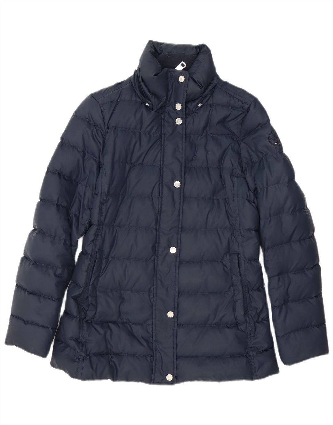 Tommy Hilfiger γυναικείο υπερμεγέθη παλτό UK 10 Small Navy Blue Polyester