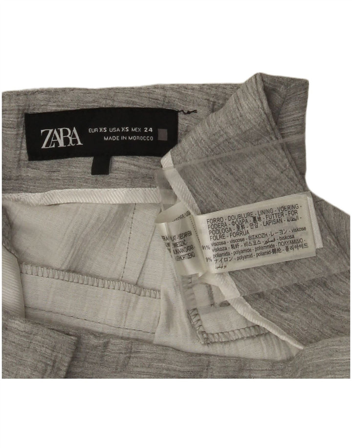 ZARA Γυναικείο ίσιο παντελόνι Chino XS W27 L32 Γκρι βισκόζη