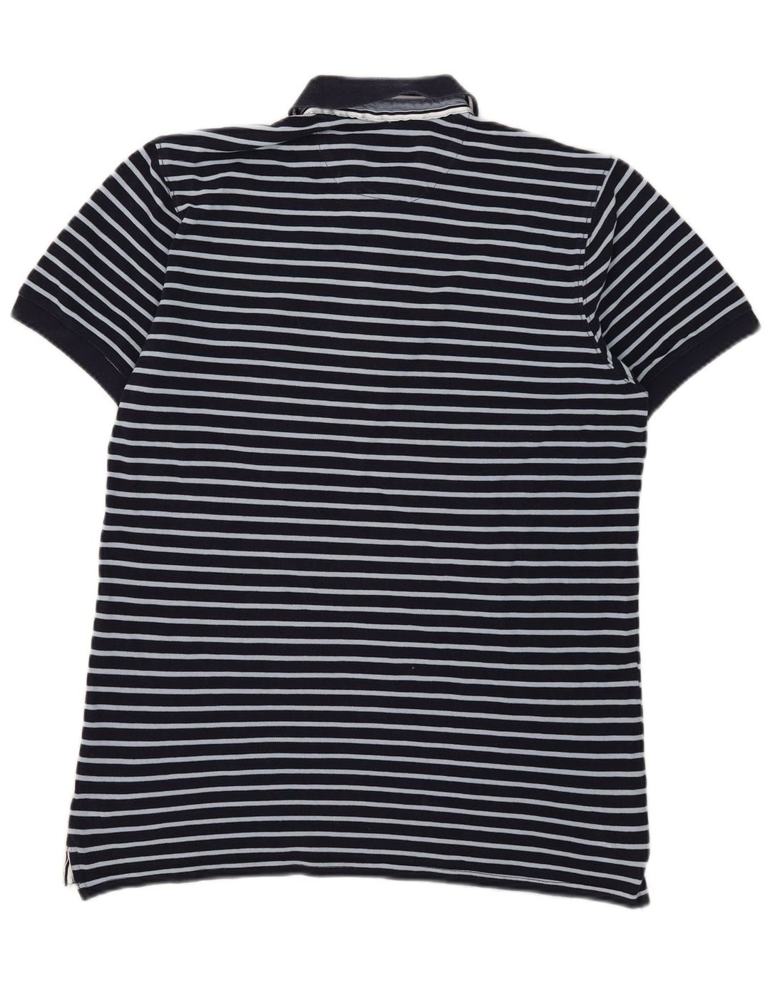 Ανδρικό μπλουζάκι πόλο Massimo Dutti Μεγάλο Navy Blue ριγέ