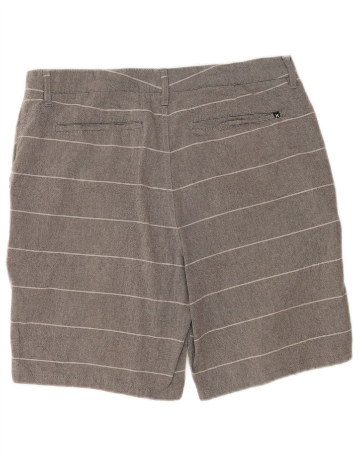 Ανδρικό σορτς Chino Hurley W32 Βαμβακερό μεσαίο γκρι ριγέ